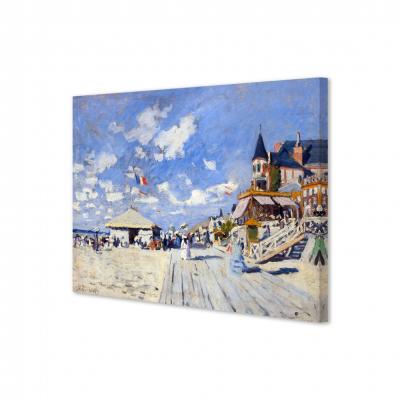 PASEO MARITIMO EN LA PLAYA DE TROUVILLE, MONET