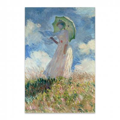 MUJER CON SOMBRILLA MIRANDO A LA IZQUIERDA, MONET