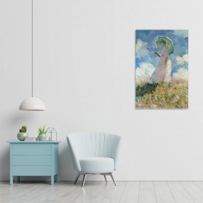 MUJER CON SOMBRILLA MIRANDO A LA IZQUIERDA, MONET