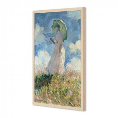 MUJER CON SOMBRILLA MIRANDO A LA IZQUIERDA, MONET