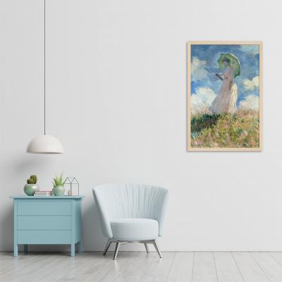MUJER CON SOMBRILLA MIRANDO A LA IZQUIERDA, MONET