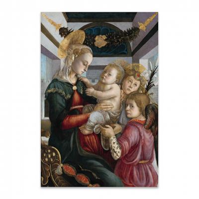 VIRGEN CON EL NIÑO Y DOS ANGELES, BOTTICELLI
