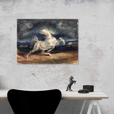 CABALLO ASUSTADO POR UN RELAMPAGO, DELACROIX