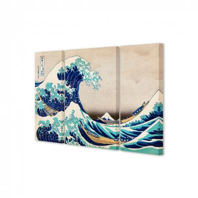 LA GRAN OLA, KATSUSHIKA HOKUSAI (TRIPTICO)