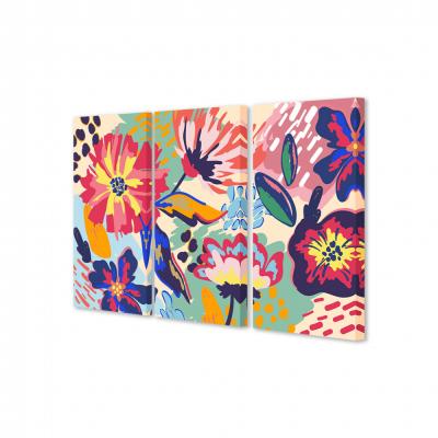 FLORES ESTILO ACUARELA (TRIPTICO)
